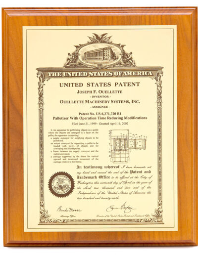 Ouellette Palletizer & Depallatizer Systems